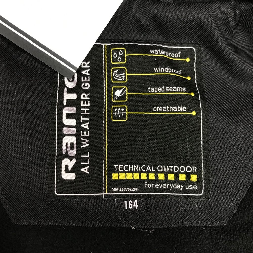Raintex Black Windbreaker Jacket Chest 38" Full Zip Hooded Windproof Taped Seams - Picture 6 of 6
